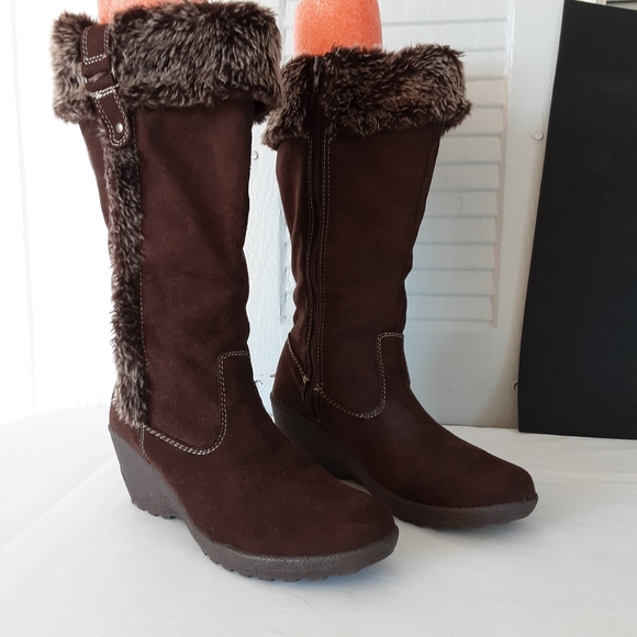 Faded Glory #214 Women's Brown Boots Sz 8 Preowned Good Condition - Picture 2 of 12